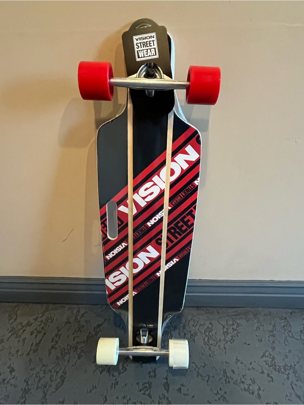Vision Street Wear Men’s Longboard - Black & Red